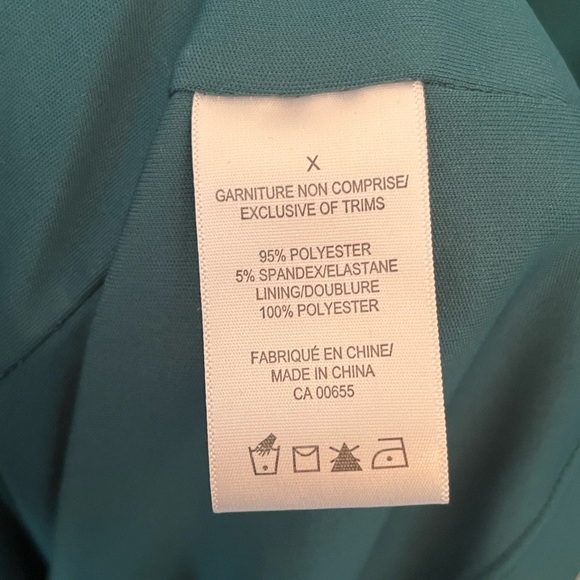 EUC 0X Penningtons Green Faux Wrap Dress - Picture 4 of 4